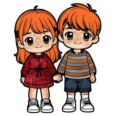 realistic 2 siblings