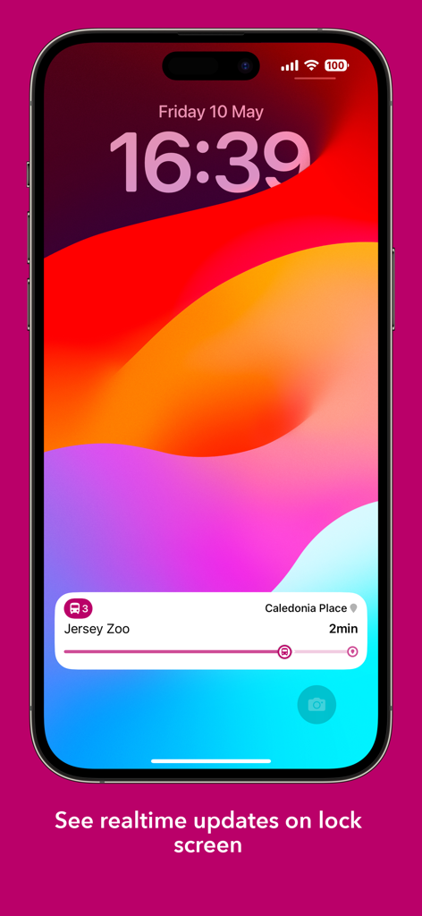 LibertyBus - LibertyBus 앱이 iPhone 잠금 화면에 실시간 버스 도착 알림을 표시함