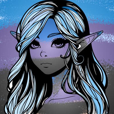 elf girl realistic dark fantasy