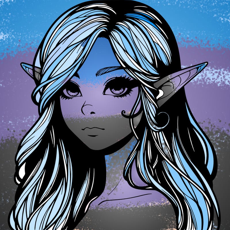 elf girl realistic dark fantasy