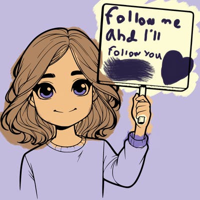 realistic girl holding up a sign