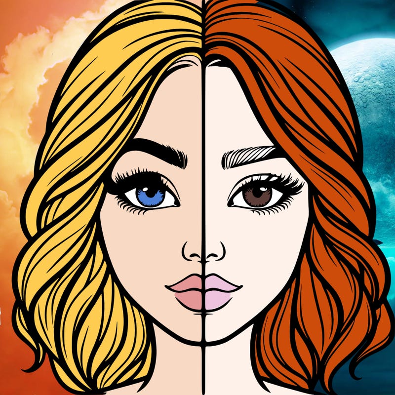 realistic girl split half