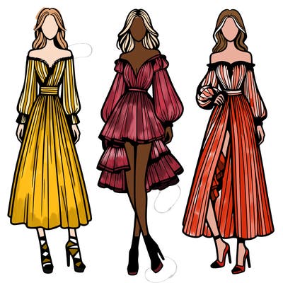 fashion models dresses