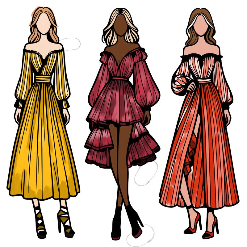 fashion models dresses