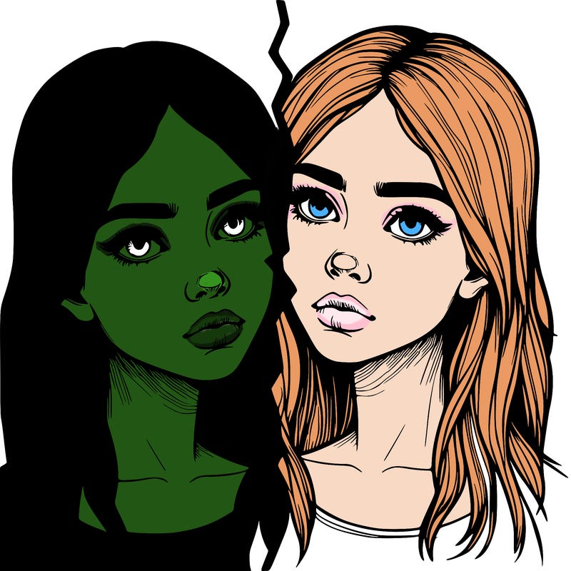 realistic girl split