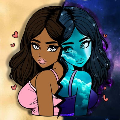 realistic girl split