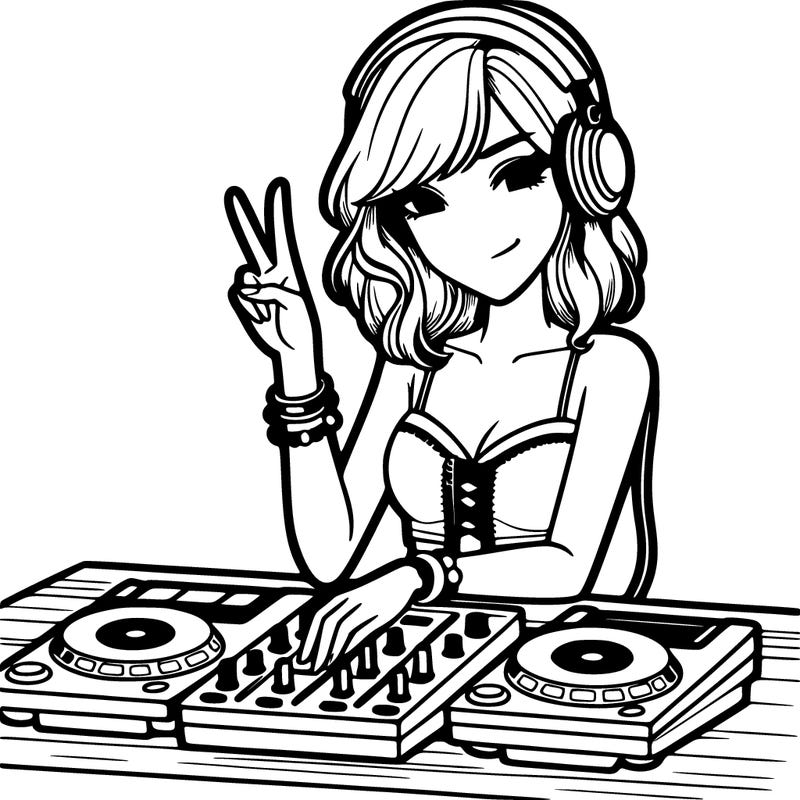 woman dj party