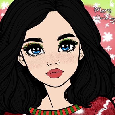 realistic girl whith cute eyes