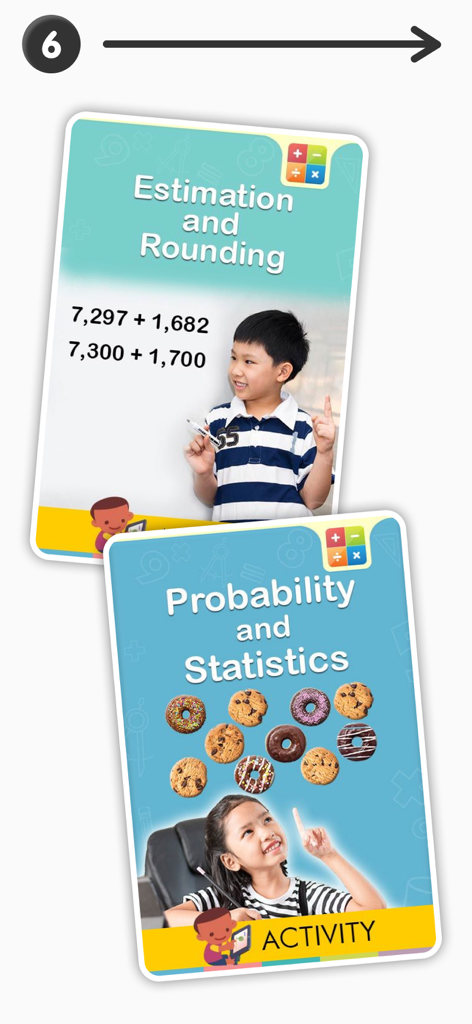 Educational activity cards for 3rd grade math including estimation and probability