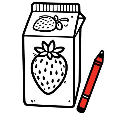 strawberry milk carton