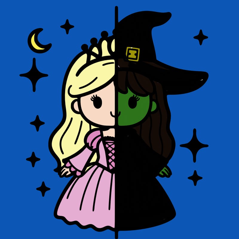 split princess and witch