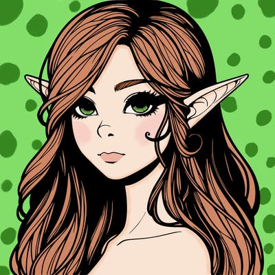 elf girl realistic dark fantasy