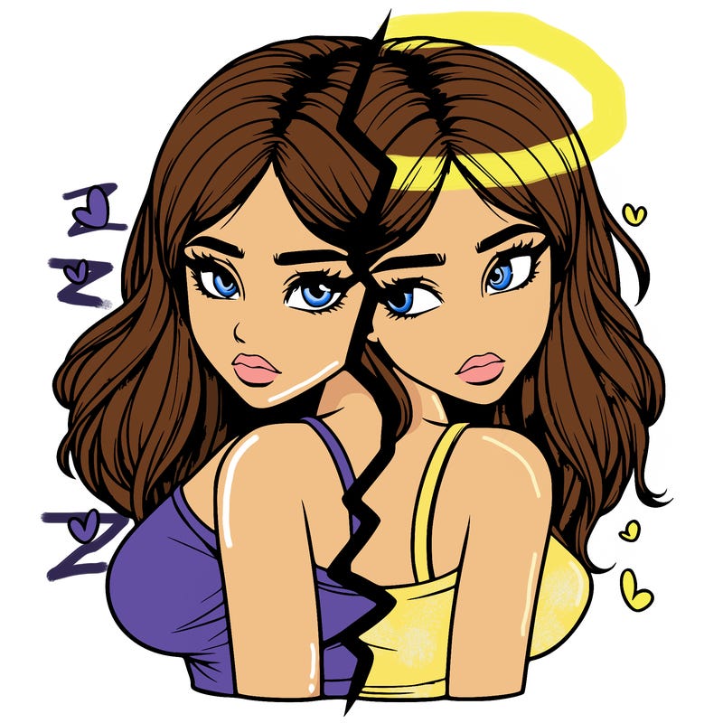 realistic girl split