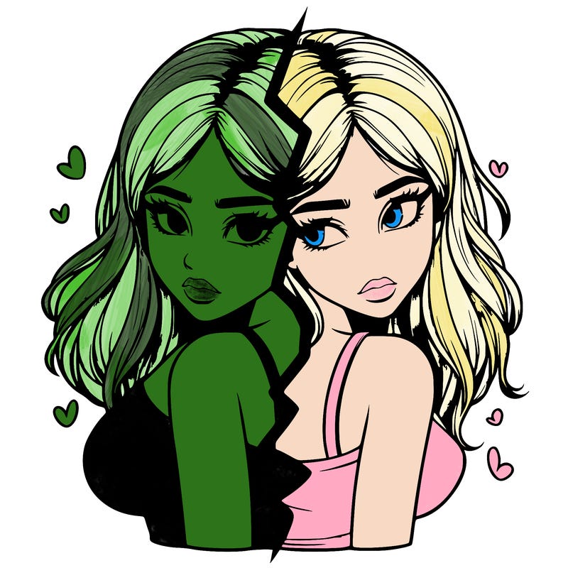 realistic girl split