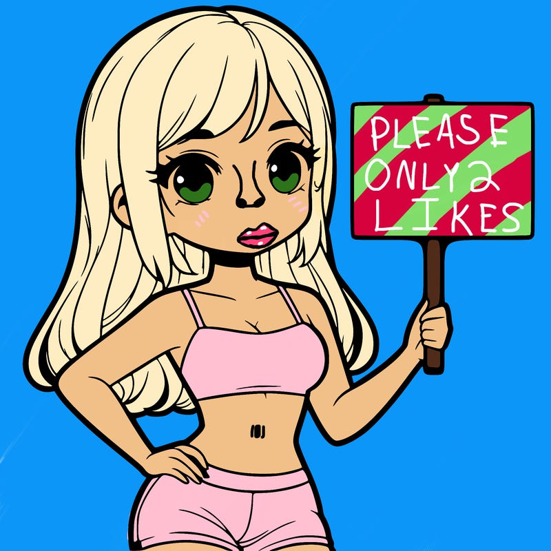 girl in a cute crop top holding a blank sign