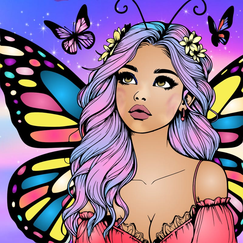 butterfly fairy realistic girl