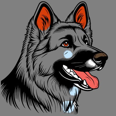 realistic german shepherd