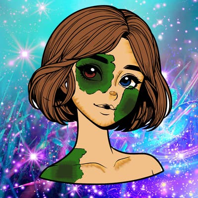 realistic girl with short hair