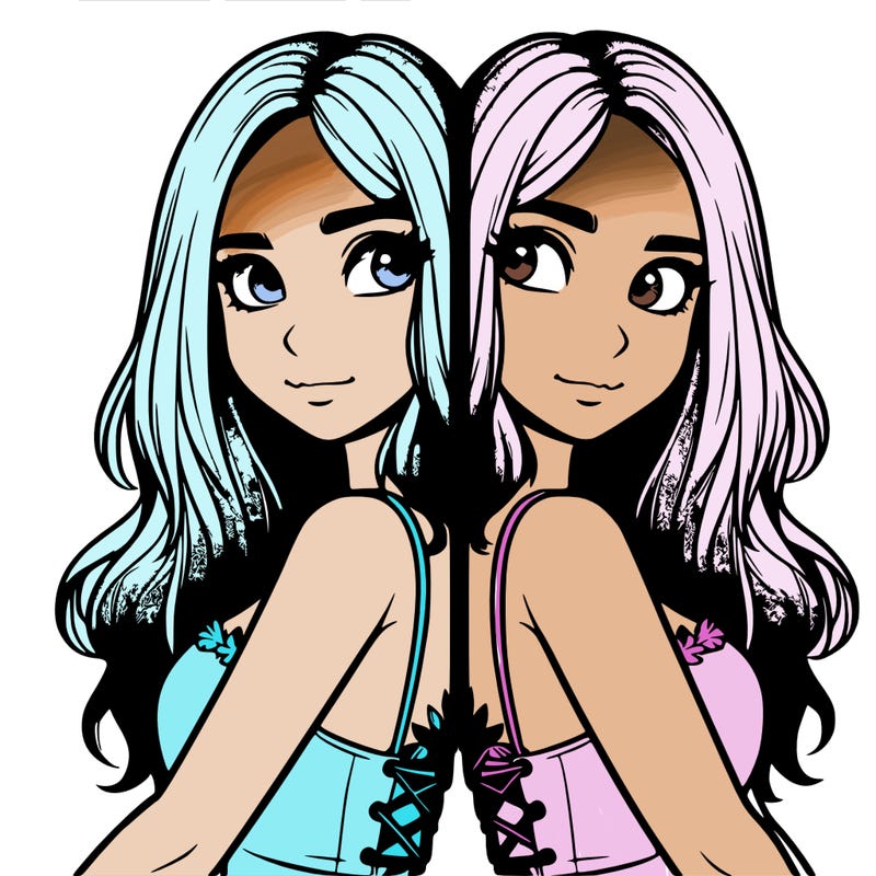 a realistic girl split