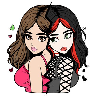 realistic girl split