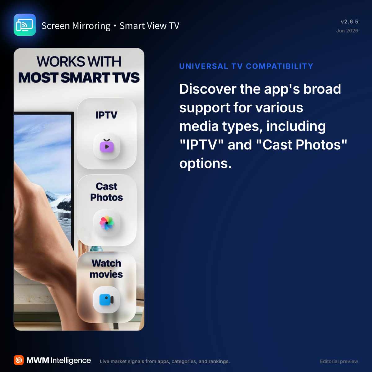 Screen Mirroring・Smart View TV - Utilities App | MWM