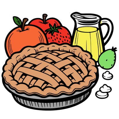 a pie of food