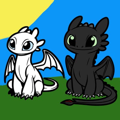 toothless and light fruy