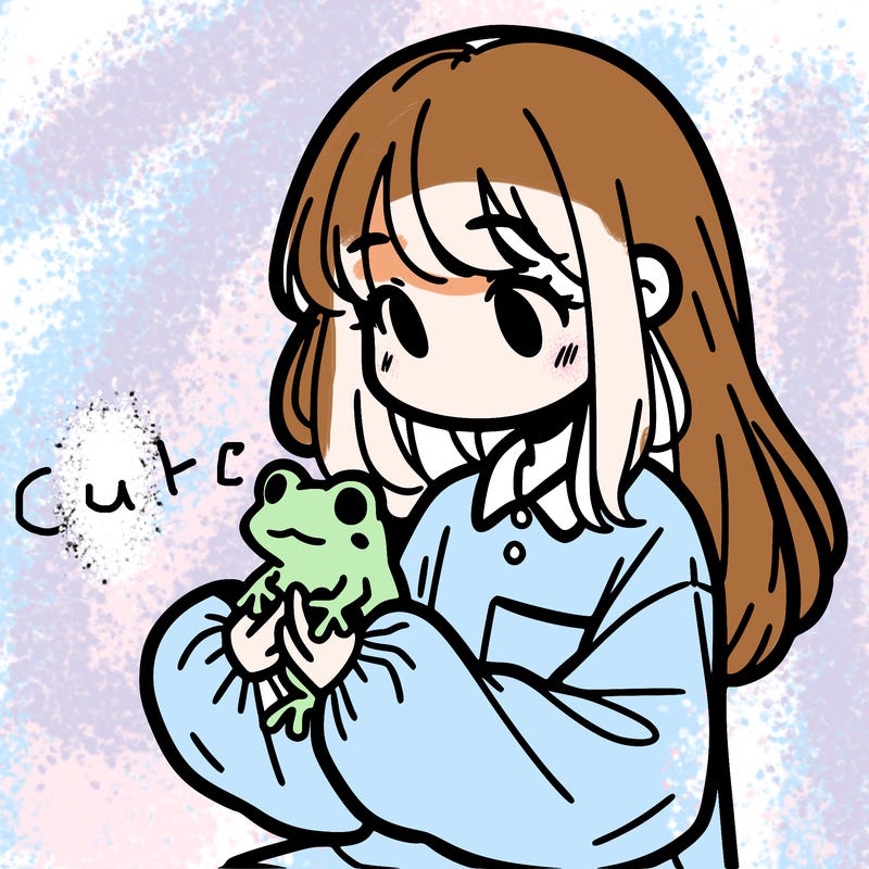 girl with long hair and a oversized shirt. and she is holding a frog
