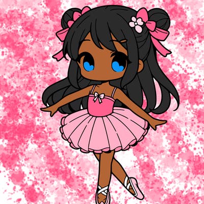 cute manga girl ballet