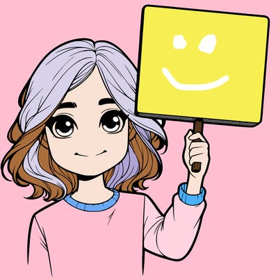 realistic girl holding up a sign