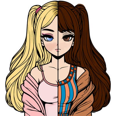 realistic girl split