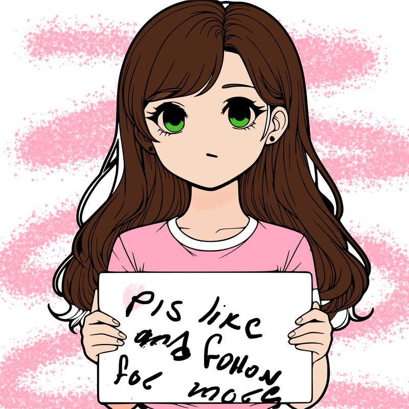 realistic girl holding a sign