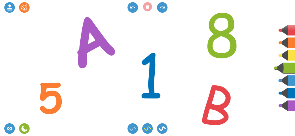 Drawing for Kids. Painting Pad - 子供が描いたカラフルな文字と数字を表示するデジタルペイントパッド