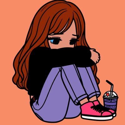 a girl  after a breakup