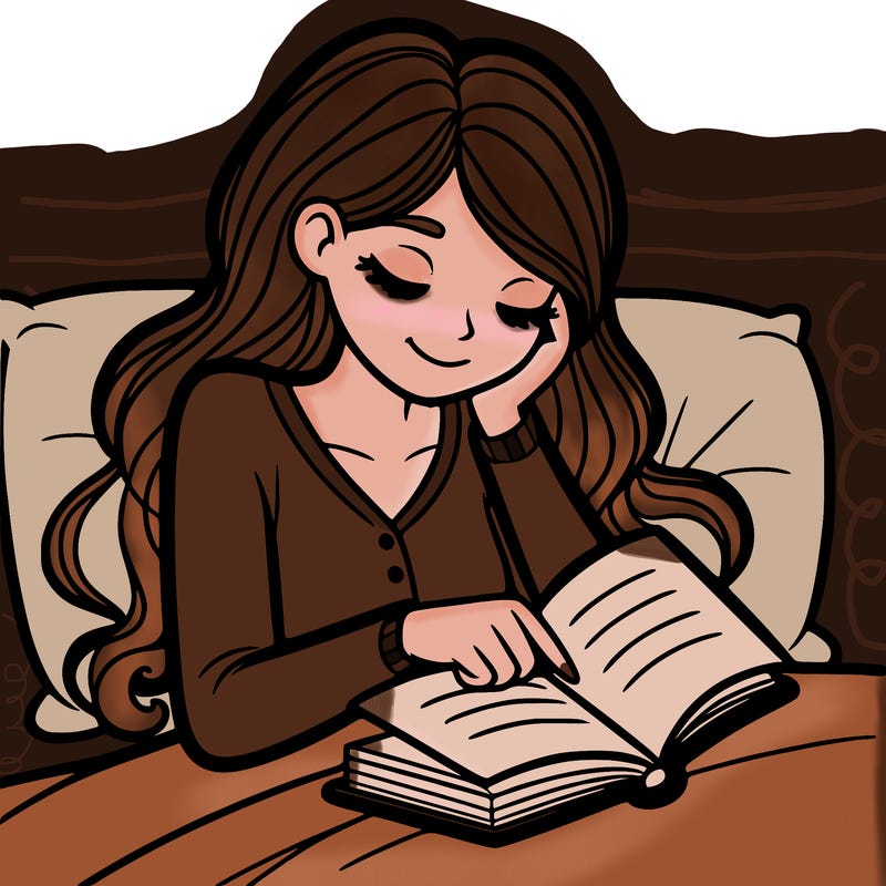 woman reading a book