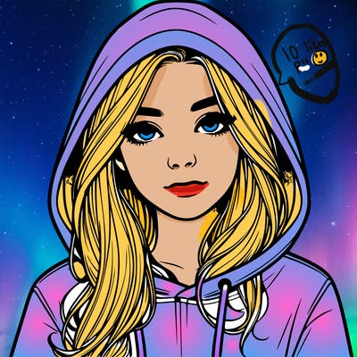 realistic girl with a hoodie