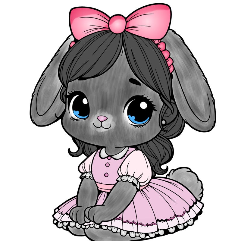 cute easter bunny girl realistic