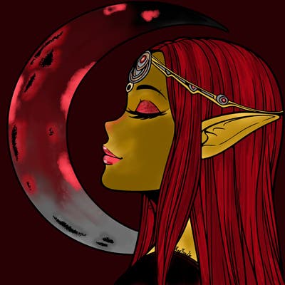 a realistic moon elf