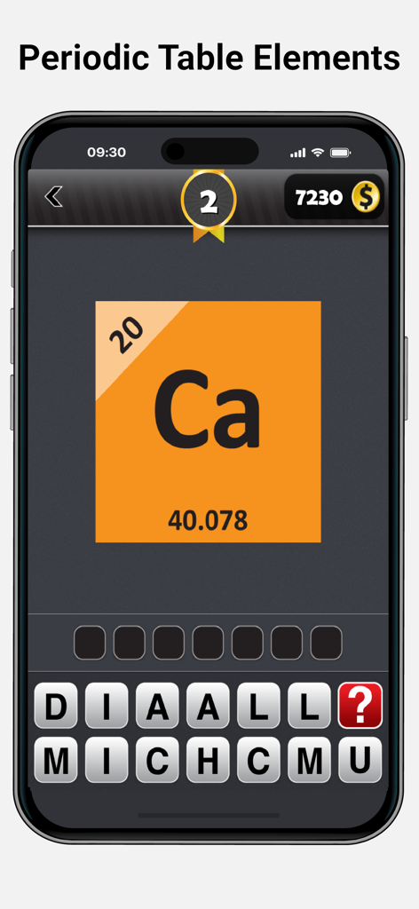 Periodic Table: Elements Quiz - Periodic Table Elements Quiz gameplay showing the element Calcium