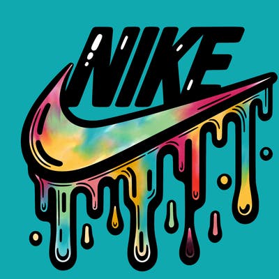 dripping nike logo
