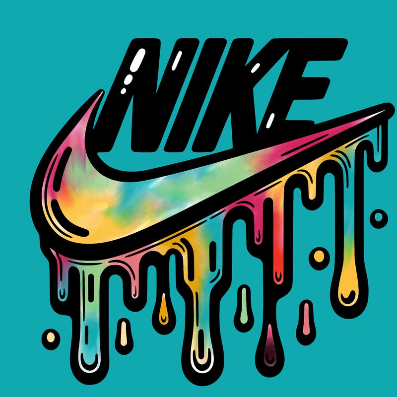 dripping nike logo