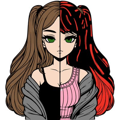 realistic girl split