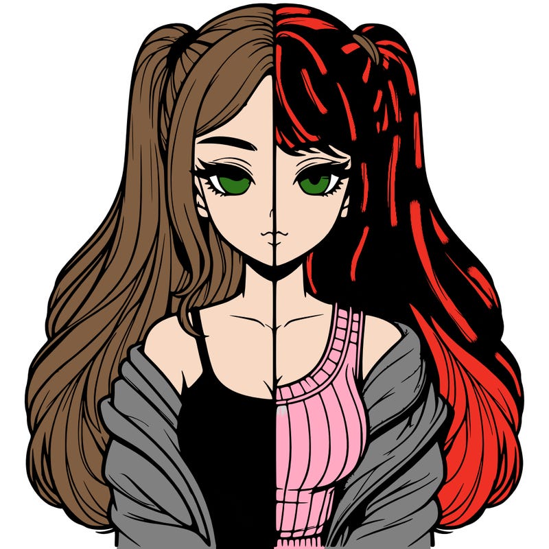 realistic girl split