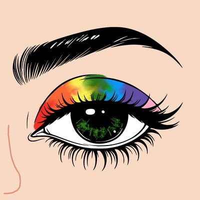 eye closed realistic