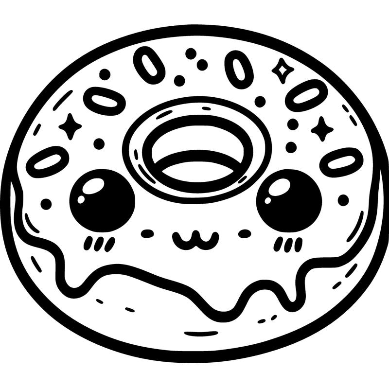 simple cute donut