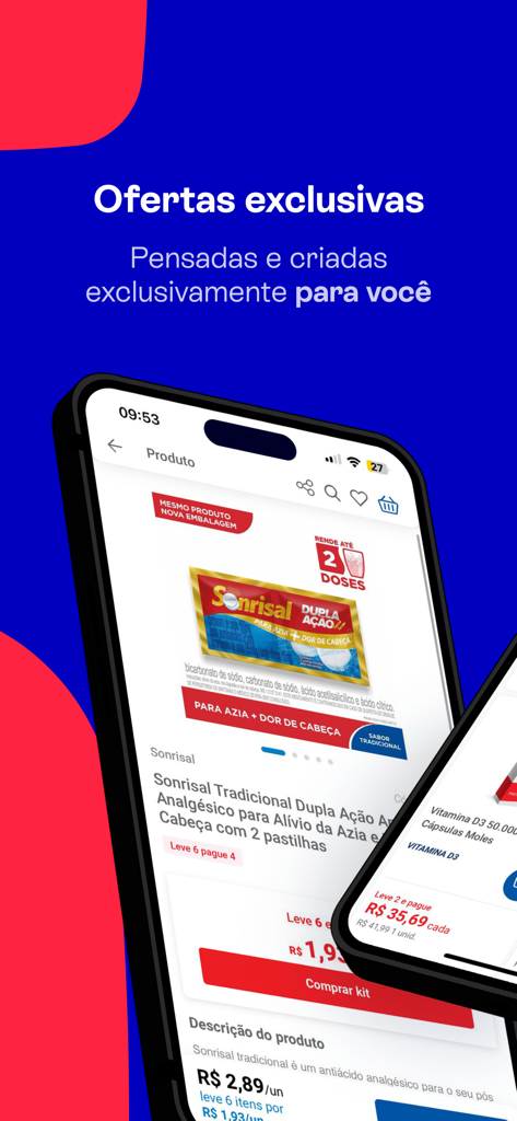 Offerte esclusive in farmacia e sconti personalizzati sull'app mobile Pague Menos