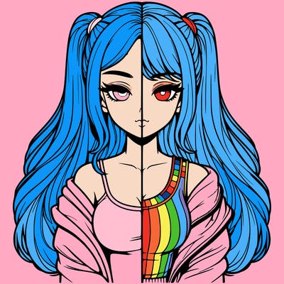 realistic girl split