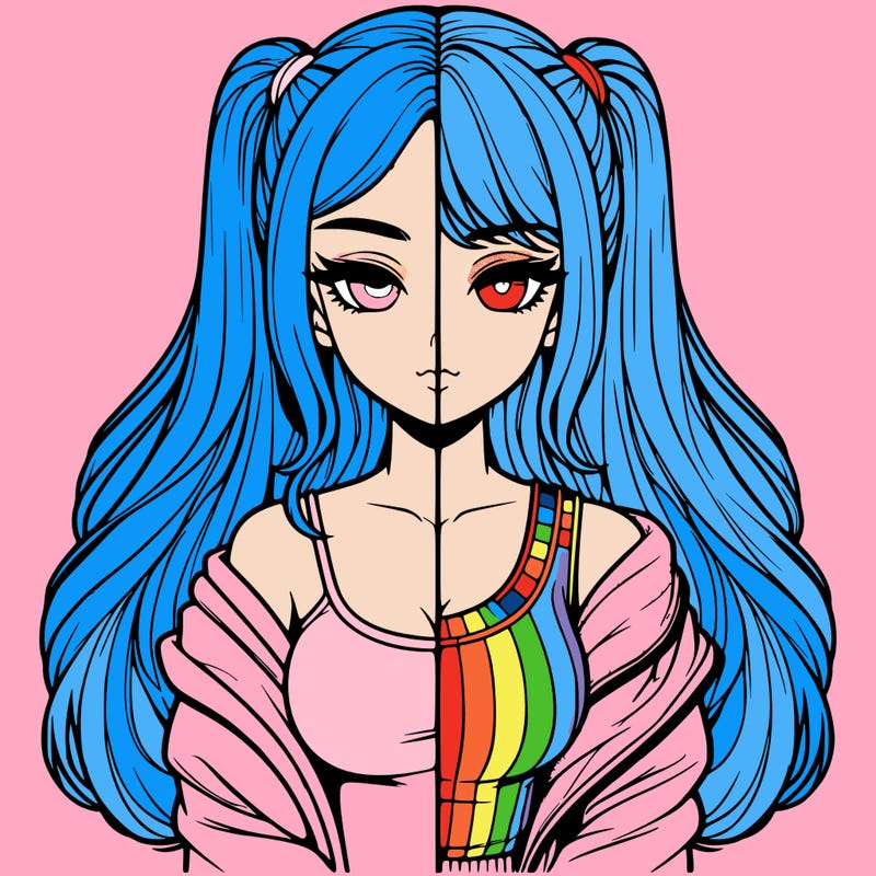 realistic girl split