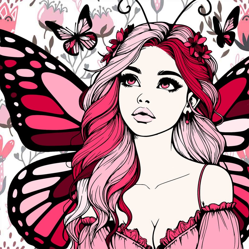 butterfly fairy realistic girl