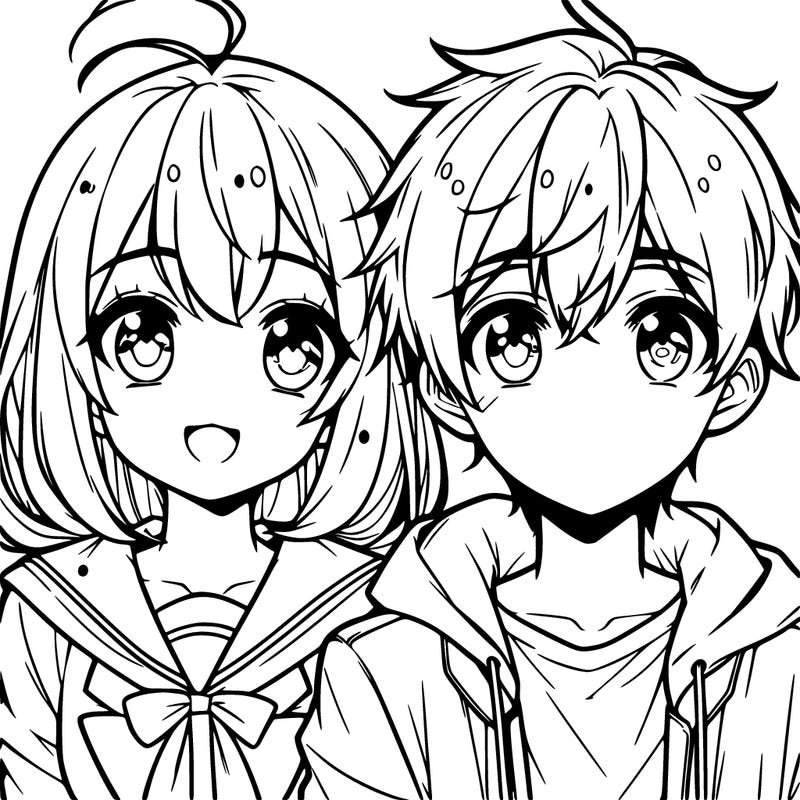 anime girl and boy